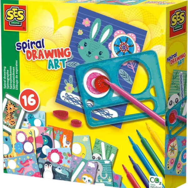 SES CREATIVE Zeichnungsspirale Tiere Kreativset mit 6 Stiften in einer Box SES CREATIVE Zeichnungsspirale Tiere Kreativset mit 6 Stiften in einer Box