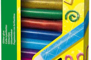 SES CREATIVE Glue dekoratives Zeichnen Glitter Set 12 Farben in einer Tube SES CREATIVE Glue dekoratives Zeichnen Glitter Set 12 Farben in einer Tube