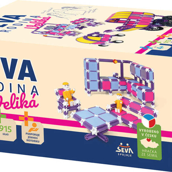 SEVA FAMILY Großer Plastik-XL-BAUKASTEN 915 Teile im Karton SEVA FAMILY Großer Plastik-XL-BAUKASTEN 915 Teile im Karton
