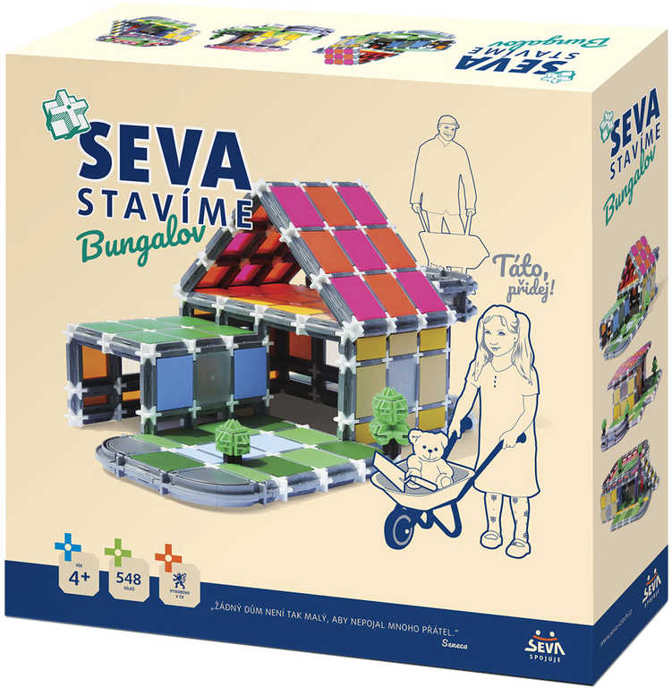 seva-stavime-bungalov-plastova-stavebnice-458-dilku SEVA We're building - Bungalow Kunststoff-Bausatz 458 Teile SEVA We're building - Bungalow Kunststoff-Bausatz 458 Teile