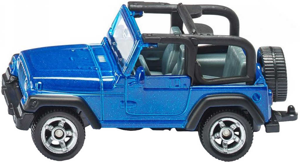 siku-auto-jeep-wrangler-modry-model-7cm-kovovy SIKU Auto Jeep Wrangler blau Modell 7cm Metall SIKU Auto Jeep Wrangler blau Modell 7cm Metall