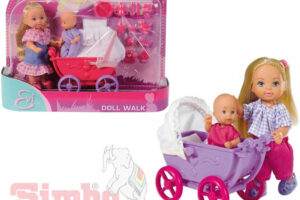 SIMBA Evička Puppen-Set mit Kinderwagen und Zubehör 2 Typen SIMBA Evička Puppen-Set mit Kinderwagen und Zubehör 2 Typen