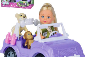 SIMBA Evička Safari Puppenspielset mit Auto und Zubehör SIMBA Evička Safari Puppenspielset mit Auto und Zubehör