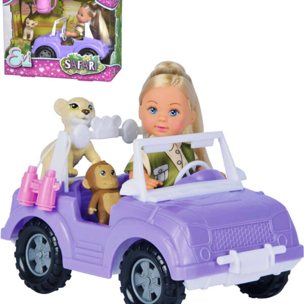 SIMBA Evička Safari Puppenspielset mit Auto und Zubehör SIMBA Evička Safari Puppenspielset mit Auto und Zubehör