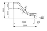 5 m - gelb - 1 m Einstieg Laminatrutsche 2