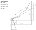 Edelstahlrutsche Breite 50 - für Bauhöhe 1m – Bild 3