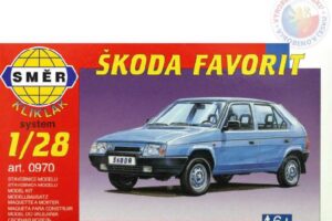 SMĚR Modellauto Škoda Favorit Kurbel 1:28 (Bausatz Auto) SMĚR Modellauto Škoda Favorit Kurbel 1:28 (Bausatz Auto)