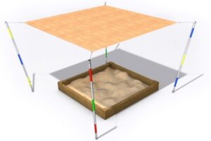 Abschirmung für Sandkasten 5x5 m Abschirmung für Sandkasten 5x5 m