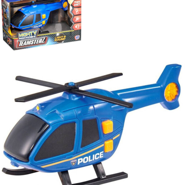 Teamsterz Helicopter Blau Batteriebetriebener Hubschrauber Polizei Plastik Licht Sound Teamsterz Helicopter Blau Batteriebetriebener Hubschrauber Polizei Plastik Licht Sound