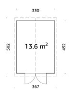 6 m2 18+70mm dick Größe 330x452 cm