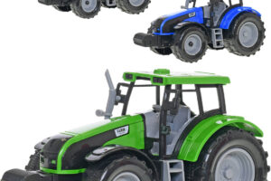 Traktor Kunststoff 20cm Landmaschine auf Schwungrad 3 Farben Traktor Kunststoff 20cm Landmaschine auf Schwungrad 3 Farben