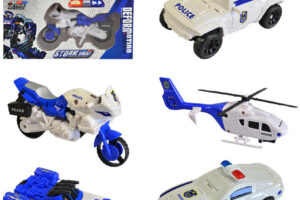 Transformator-Auto-Roboter 2in1 mit Polizei Verwandlung 5 Arten von Kunststoff Transformator-Auto-Roboter 2in1 mit Polizei Verwandlung 5 Arten von Kunststoff
