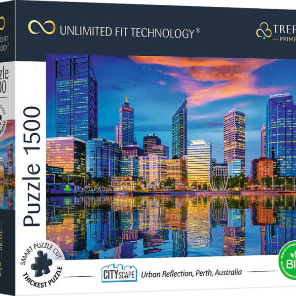 TREFL PUZZLE UFT Premium City Reflection Perth 85x85cm 1500 Teile Puzzle TREFL PUZZLE UFT Premium City Reflection Perth 85x85cm 1500 Teile Puzzle