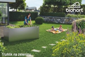 Biohort Hochbeetkasten 2 x 2 dunkelgrau metallic .
