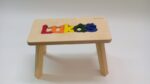 Holzhocker CUBS mit NAME LUKAS farbig – Bild 3