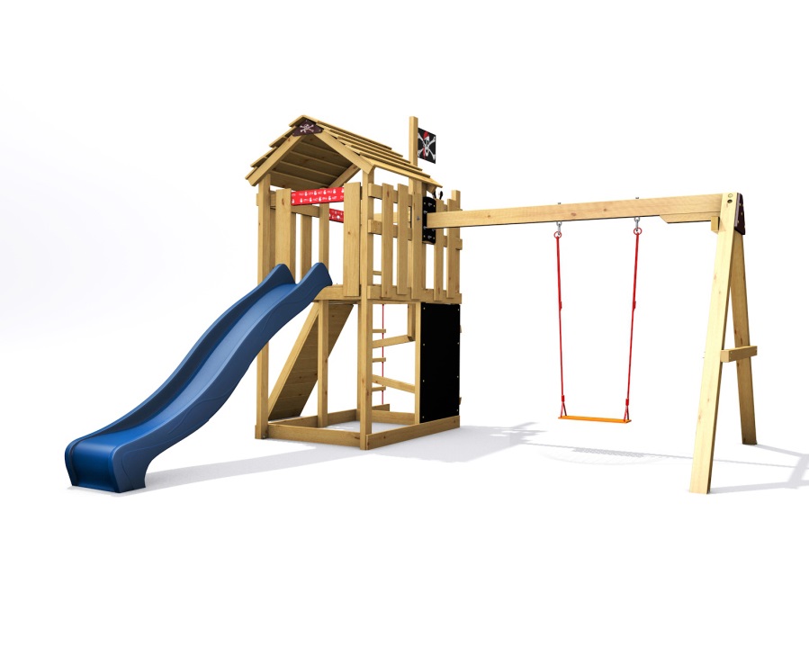 unnamed-file Spielplatz Monkey's Home Kleiner Pirat MAD mit blauer Rutsche .