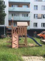 Spielplatz Monkey's Home Kleiner Pirat MAD mit blauer Rutsche – Bild 9
