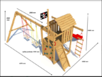 Spielplatz Monkey's Home Kleiner Pirat JIM mit gelber Rutsche – Bild 5