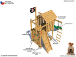 Spielplatz Monkey's Home Kleiner Pirat JOE mit gelber Rutsche – Bild 7