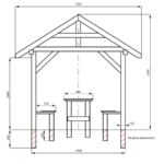 Großer Pavillon aus Akazienholz – Bild 4