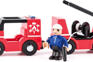 WOODY WOODY Firefighters Set Auto mit Wagen und Figur WOODY WOODY Firefighters Set Auto mit Wagen und Figur WOODY WOODY Firefighters Set Auto mit Wagen und Figur