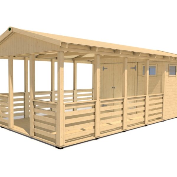 Gartenpavillon Herold A3366 B mit Terrassenboden(6