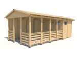 Gartenpavillon Herold A3366 BX Plus mit Seitenwand (6