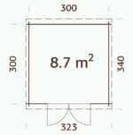 7 m2 320 x 320 cm Dicke: 28 mm