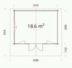 6 m2 (530x410cm) Dicke 70mm
