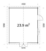 9 m2 (470x570cm) Dicke 44mm