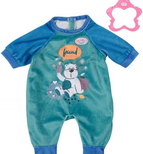 ZAPF BABY BORN Samt-Onesie blau 43cm für Babypuppe ZAPF BABY BORN Samt-Onesie blau 43cm für Babypuppe
