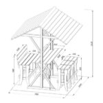 Holz-Gartentisch mit Bänken und Überdachung Palmako Leo – braune Imprägnierung – Bild 2