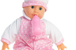 Baby-Puppe Bambolina Amore Baby-Set mit Fläschchen und Melodien