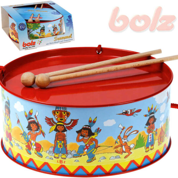 BOLZ Kindertrommel mit Indianer