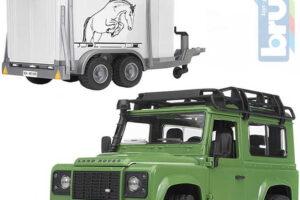 BRUDER 02592 (2592) Land Rover Transportwagen mit Pferd