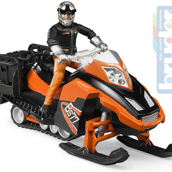 BRUDER 63101 Modell 1:16 Schneemobil 21 cm Set mit Fahrer