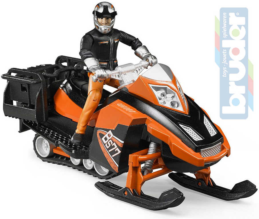 bruder-63101-model-1-16-snezny-skutr-21cm-set-s-ridicem-plast BRUDER 63101 Modell 1:16 Schneemobil 21 cm Set mit Fahrer