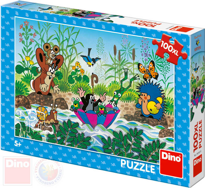 dino-puzzle-krtkova-plavba-krtek-krtecek-47x33cm-skladacka-100-dilku-xl DINO Puzzle „Krtek auf See“ (Krteček) 47 x 33 cm