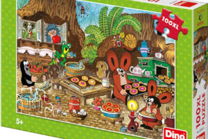 DINO Puzzle XL Der Maulwurf in der Küche (Krteček) 100 Teile 47x33cm Puzzle in der Schachtel