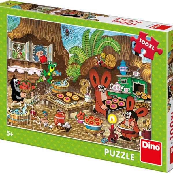 DINO Puzzle XL Der Maulwurf in der Küche (Krteček) 100 Teile 47x33cm Puzzle in der Schachtel
