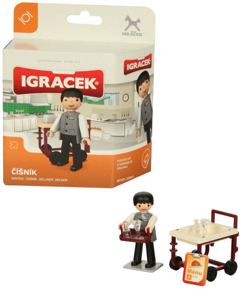 efko-igracek-cisnik-povolani-set-figurka-s-doplnky-v-krabicce EFKO IGRÁČEK Kellner-Berufs-Set: Figur mit Zubehör in einer Schachtel