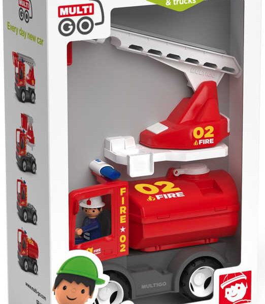 EFKO IGRÁČEK MultiGO FIRE Set 2+1 Igráček-Figur „Feuerwehrmann“ mit Auto