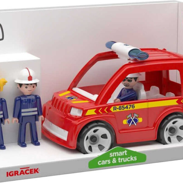 EFKO IGRÁČEK MultiGO Trio Fire Set: Feuerwehrwagen + 3 Figuren mit Zubehör