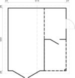 2 m² – mit Holztüren