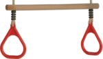 Klettergerüst Monkey’s Home aus Holz mit Kunststoffgriffen ROT