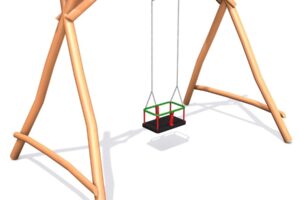 Swing-Schaukel aus Akazienholz – mit Kindersitz