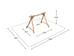 Swing-Schaukel aus Akazienholz – mit Kindersitz – Bild 2