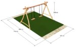 Duoswing II-Schaukel aus Akazienholz – mit Kindersitz – Bild 2