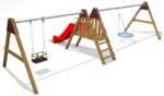 Monkey-Schaukel Single III Double Nest – mit Kindersitz