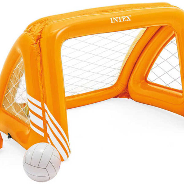 INTEX Aufblasbares Fußball-/Wasserpolo-Tor-Set mit Ball 58507